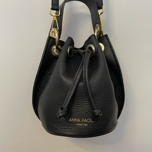 Anna Paola leather bucket bag